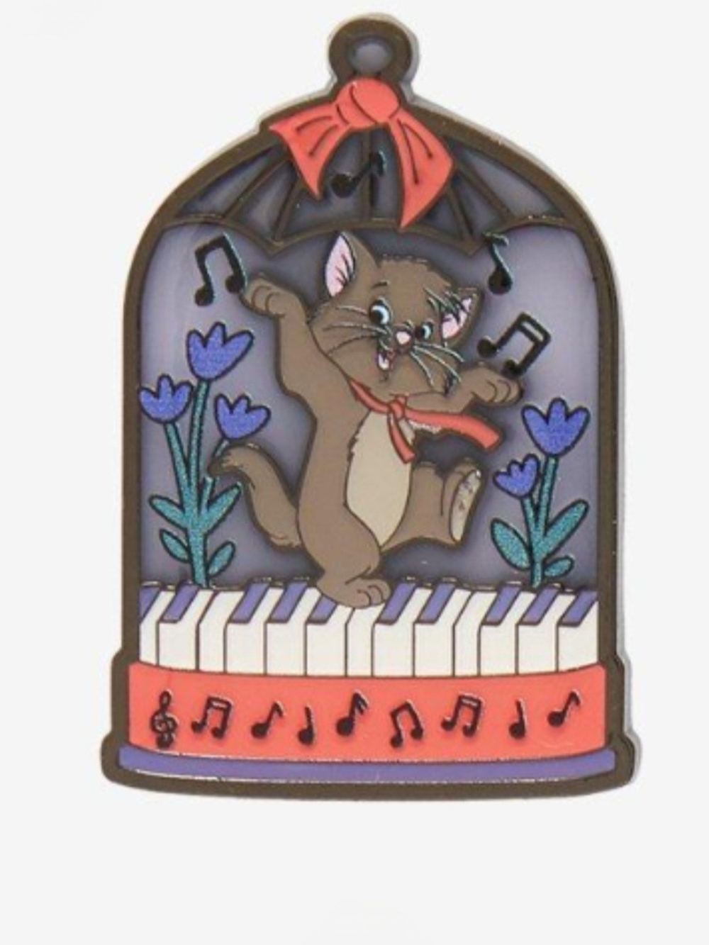 Loungefly Disney Cat From Aristocats Berlioz On Piano Enamel Terrarium Pin